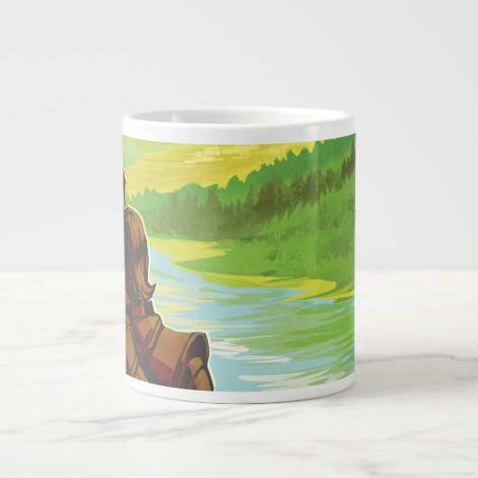 Retro Space Travel Poster-Een Aarde Wetenschap Mis Grote Koffiekop (Voorkant)