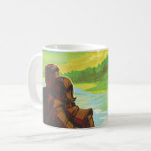 Retro Space Travel Poster-Een Aarde Wetenschap Mis Koffiemok (Voorkant links)