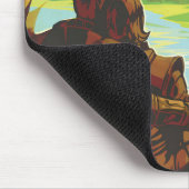 Retro Space Travel Poster-Een Aarde Wetenschap Mis Muismat (Hoek)