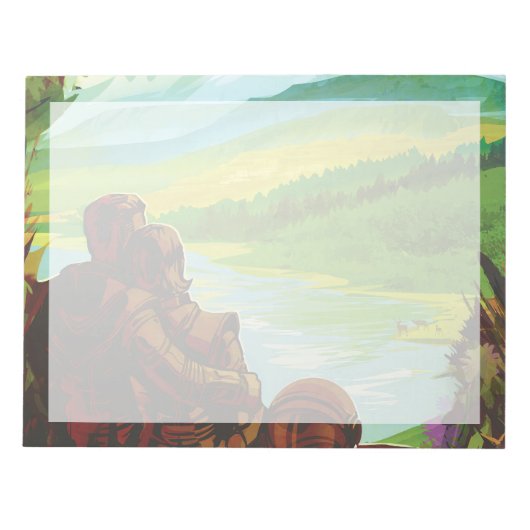 Retro Space Travel Poster-Een Aarde Wetenschap Mis Notitieblok (Voorkant)