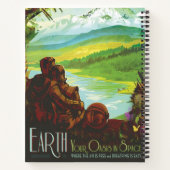 Retro Space Travel Poster-Een Aarde Wetenschap Mis Notitieboek (Achterkant)