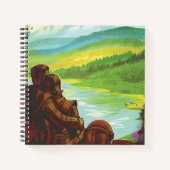 Retro Space Travel Poster-Een Aarde Wetenschap Mis Notitieboek (Voorkant)