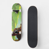 Retro Space Travel Poster-Een Aarde Wetenschap Mis Persoonlijk Skateboard (Voorkant)