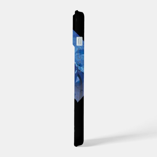 Retro Space Travel Poster - Jupiter's Moon Europa. iPhone 15 Case (Linkerkant)