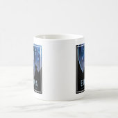 Retro Space Travel Poster - Jupiter's Moon Europa. Koffiemok (Center)