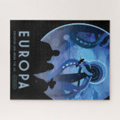 Retro Space Travel Poster - Jupiter's Moon Europa. Legpuzzel (Horizontaal)
