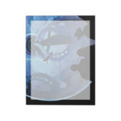 Retro Space Travel Poster - Jupiter's Moon Europa. Notitieblok (Linkerzijde)