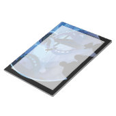 Retro Space Travel Poster - Jupiter's Moon Europa. Notitieblok (Schuin)