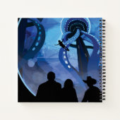 Retro Space Travel Poster - Jupiter's Moon Europa. Notitieboek (Achterkant)