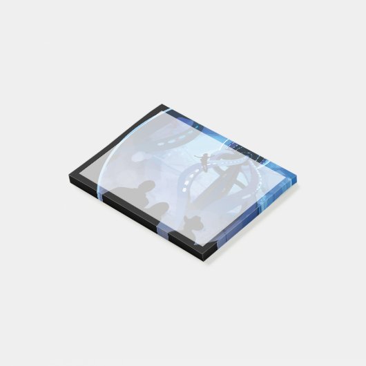 Retro Space Travel Poster - Jupiter's Moon Europa. Post-it® Notes (Schuin)