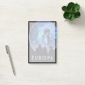 Retro Space Travel Poster - Jupiter's Moon Europa. Post-it® Notes (Kantoor)