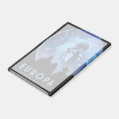 Retro Space Travel Poster - Jupiter's Moon Europa. Post-it® Notes (Schuin)