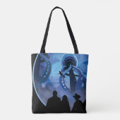 Retro Space Travel Poster - Jupiter's Moon Europa. Tote Bag (Achterkant)