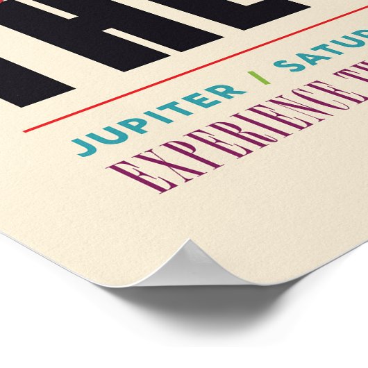 Retro Space Travel Poster - Zonnestelsel Grand Tou (Hoek)