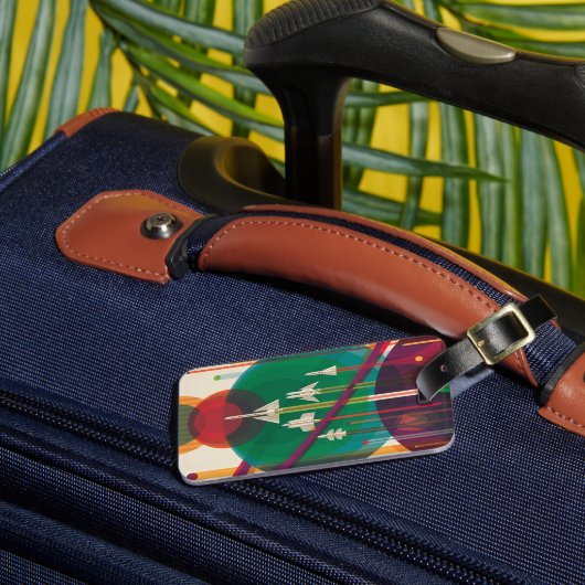 Retro Space Travel Poster - Zonnestelsel Grand Tou Bagagelabel (Voorkant Insitu 3)