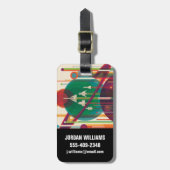 Retro Space Travel Poster - Zonnestelsel Grand Tou Bagagelabel (Voorkant verticaal)