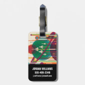 Retro Space Travel Poster - Zonnestelsel Grand Tou Bagagelabel (Achterkant verticaal)