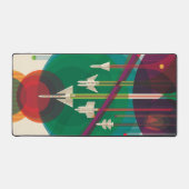 Retro Space Travel Poster - Zonnestelsel Grand Tou Bureaumat (Voorkant)