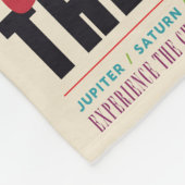 Retro Space Travel Poster - Zonnestelsel Grand Tou Fleece Deken (Hoek)