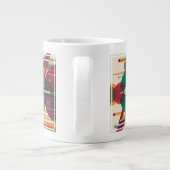 Retro Space Travel Poster - Zonnestelsel Grand Tou Grote Koffiekop (Achterkant)