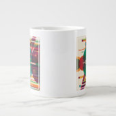 Retro Space Travel Poster - Zonnestelsel Grand Tou Grote Koffiekop (Voorkant)