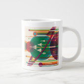 Retro Space Travel Poster - Zonnestelsel Grand Tou Grote Koffiekop (Rechts)