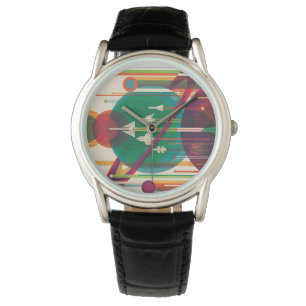 Retro Space Travel Poster - Zonnestelsel Grand Tou Horloge