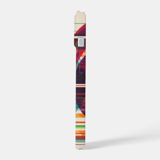 Retro Space Travel Poster - Zonnestelsel Grand Tou iPhone 15 Case (Linkerkant)