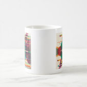 Retro Space Travel Poster - Zonnestelsel Grand Tou Koffiemok (Center)