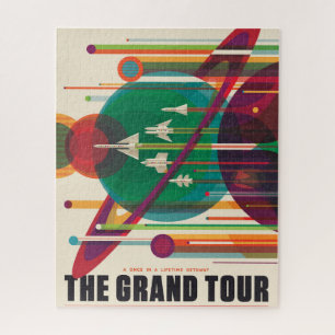 Retro Space Travel Poster - Zonnestelsel Grand Tou Legpuzzel
