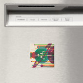 Retro Space Travel Poster - Zonnestelsel Grand Tou Magneet (Insitu (Vaatwasser))