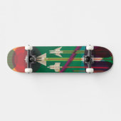 Retro Space Travel Poster - Zonnestelsel Grand Tou Persoonlijk Skateboard (Horizontaal)