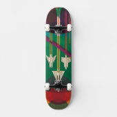 Retro Space Travel Poster - Zonnestelsel Grand Tou Persoonlijk Skateboard (Voorkant)