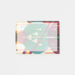 Retro Space Travel Poster - Zonnestelsel Grand Tou Post-it® Notes