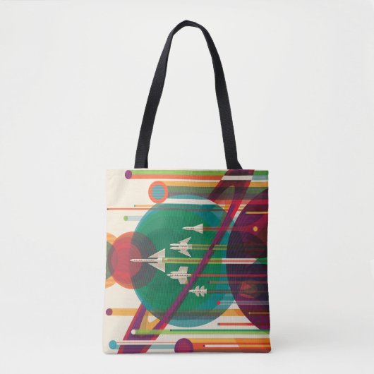Retro Space Travel Poster - Zonnestelsel Grand Tou Tote Bag (Voorkant)