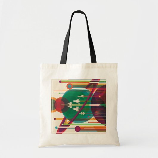 Retro Space Travel Poster - Zonnestelsel Grand Tou Tote Bag (Voorkant)