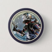 Retro Spaceman Round Button (Voorkant)
