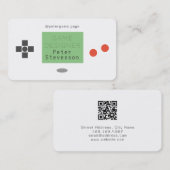 Retro spad in stijl, spad wit visitekaartje (Voorkant / Achterkant)