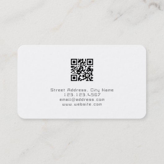 Retro spad in stijl, spad wit visitekaartje (Achterkant)