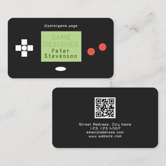 Retro spad stijlvol met spad visitekaartje (Voorkant / Achterkant)