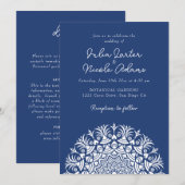 Retro Spanish Abstract Floral Mandala Wedding Kaart (Voorkant / Achterkant)