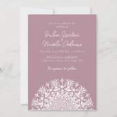Retro Spanish Abstract Floral Mandala Wedding Kaart (Voorkant)