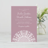 Retro Spanish Abstract Floral Mandala Wedding Kaart (Staand voorkant)