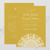 Retro Spanish Abstract Floral Mandala Wedding Kaart (Voorkant / Achterkant)