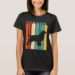Retro Spanjaard Silhouette Dog Eigenaar T-shirt