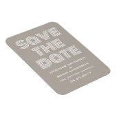 Retro sparen de Datum Magnet, Beige Magneet (Rechterzijde)