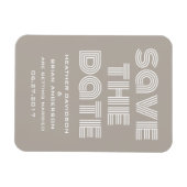 Retro sparen de Datum Magnet, Beige Magneet (Horizontaal)