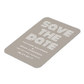 Retro sparen de Datum Magnet, Beige Magneet (Linkerzijde)