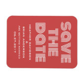Retro sparen de Datum Magnet, Rood Magneet (Horizontaal)