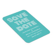 Retro sparen de Datum Magnet, Turquoise Magneet (Rechterzijde)